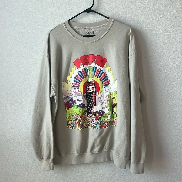 Forever 21 "Pepsi" Graphic Sweatshirt/Crewneck - Juniors L - Picture 1 of 5